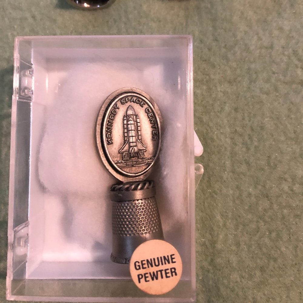 Vintage Pewter Thimble Kennedy Space Center